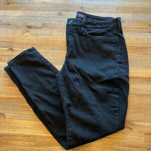 NYDJ Ami‎ Skinny Lift Tuck Technology black stretch denim jean size 8P